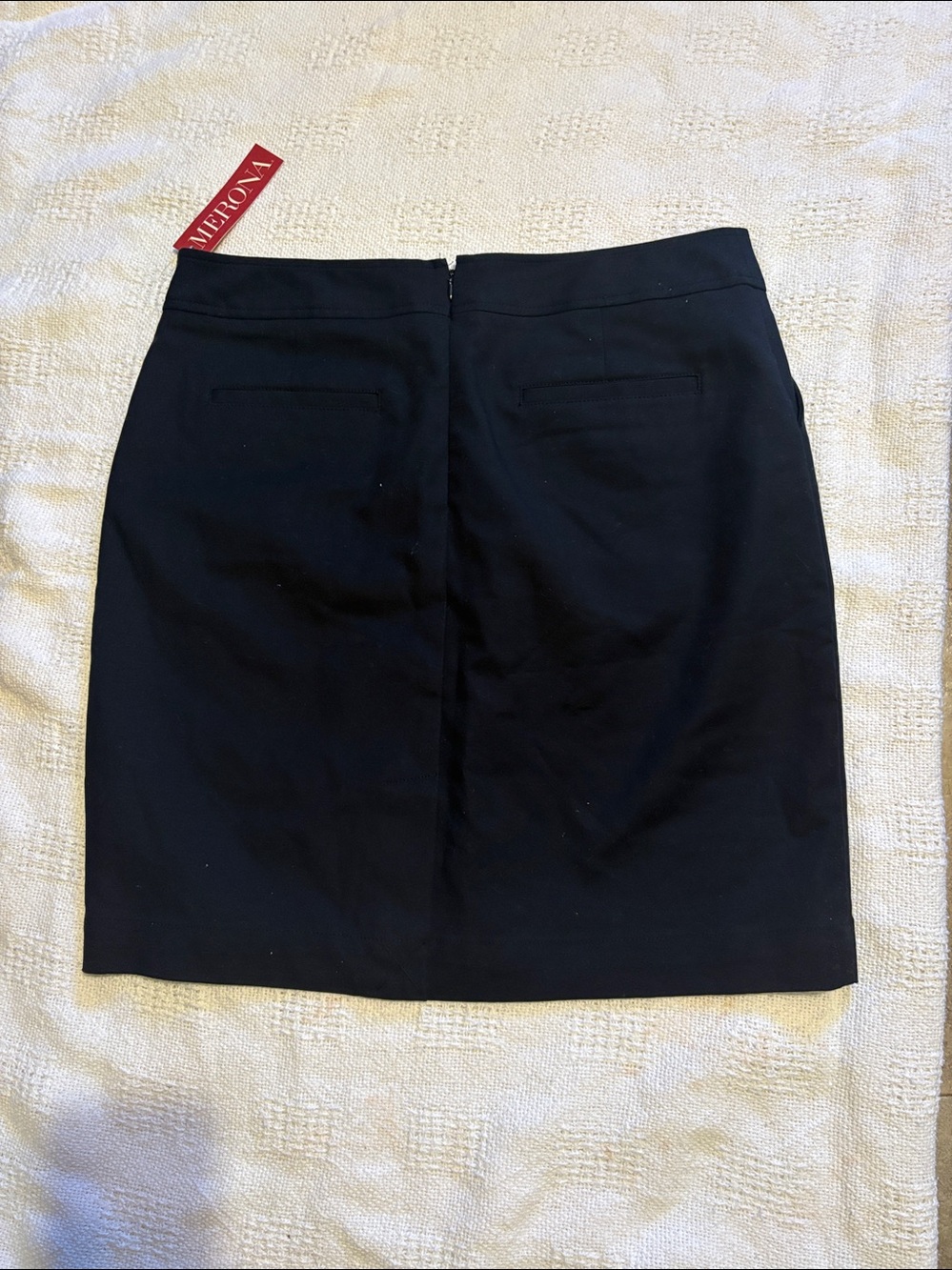 Merona Stretch Black Mini Skirt Size 12 NWT Pockets Lined | Stock Photos - Picture 9 of 9